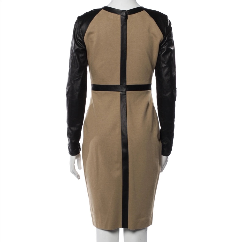 NWT Robert Rodriguez Colorblock longsleeve Dress Beige & Black Size 0 - Picture 3 of 4